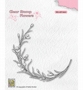 Nellie Snellen Clear Stamp Flowers Blooming Twig FLO029