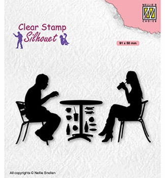 Nellie Snellen Silhouette Clear Stamp Terrace SIL091