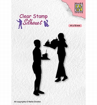 Nellie Snellen Silhouette Clear Stamp Snacktime SIL089