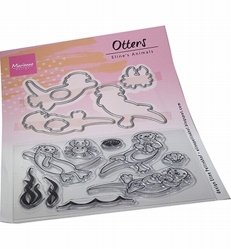 Marianne Design clear stamp Eline's Animals Otters EC0191