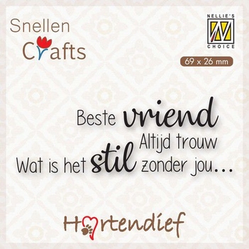 Nellie Snellen Clear Stamp Dutch Texts Beste vriend DTPCS006