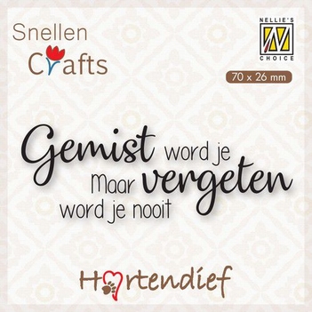 Nellie Snellen Clear Stamp Dutch Texts Gemist wordt DTPCS005