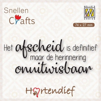 Nellie Snellen Clear Stamp Dutch Texts Het afscheid DTPCS004