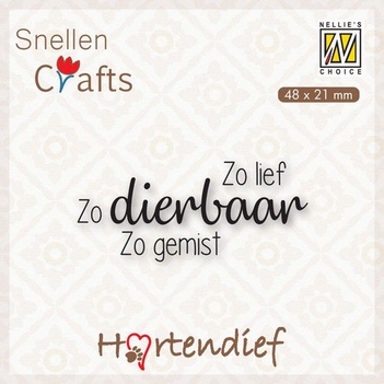 Nellie Snellen Clear Stamp Dutch Texts Zo lief DTPCS001