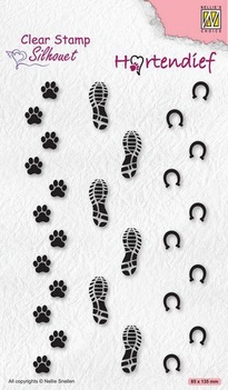 Nellie Snellen Silhouette Clear Stamp Footprints SIL095