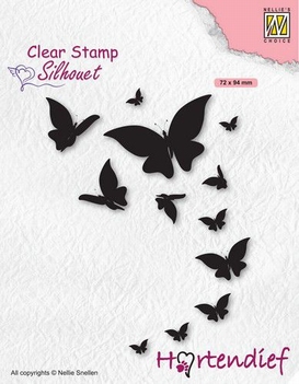 Nellie Snellen Silhouette Clear Stamp Butterflies SIL094