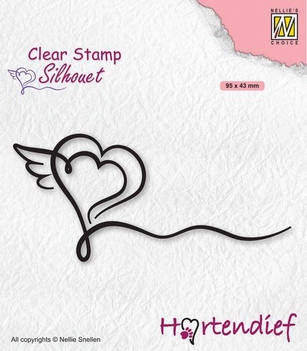 Nellie Snellen Silhouette Clear Stamp Hearts SIL092