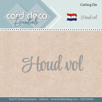 Card Deco Snijmal Houd vol CDECD0068