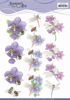 Jeanine's Art Knipvel Bees & Dragonflies CD11336