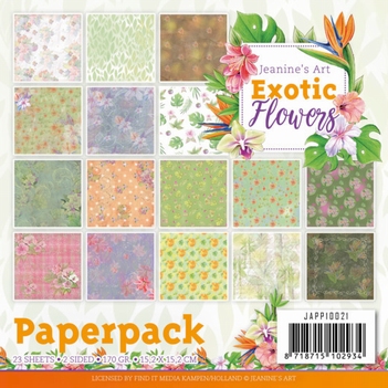 Jeanine's Art Papierblok Exotic Flowers JAPP10021*