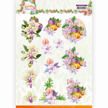 Jeanine's Art Knipvel Exotic Flowers - Purple CD11691