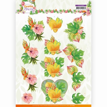 Jeanine's Art Knipvel Exotic Flowers - Orange CD11689