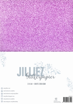 Jilliez Glitterkarton Roze 2018/2013
