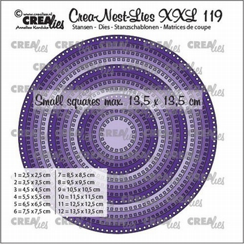 Crea-Nest-Lies set Snijmal Circles & Squares CLNestXXL119