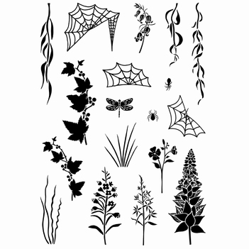 Card-io Clear Stamp Wildflower Woods CCSTWIL-01