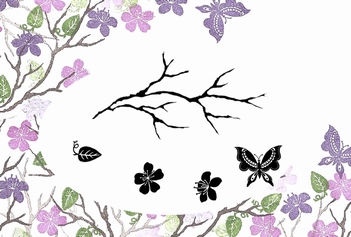 Card-io Majestix Clear Stamp Oriental Blossom CDMAOR-01