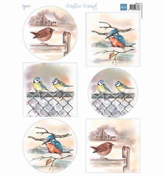 Marianne Design Knipvel Mattie's Mooiste Birds Winter MB0197