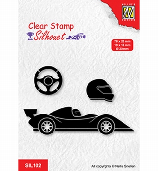 Nellie Snellen Silhouette Clear Stamp Formula One SIL102
