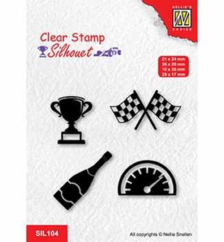 Nellie Snellen Silhouette Clear Stamp Formula One SIL104