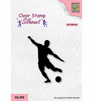 Nellie Snellen Silhouette Clear Stamp Soccer Player SIL099