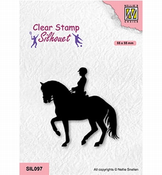 Nellie Snellen Silhouette Clear Stamp Equestrian SportSIL097
