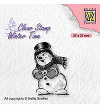 Nellie Snellen Clear Stamp Winter Time Snowman Hat WT006