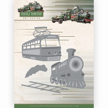 Amy Design Snijmal Vintage Transport - Train ADD10252