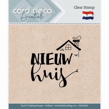 Card Deco Clear Stamp Nieuw Huis CDECS042