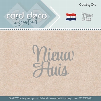 Card Deco Snijmal Nieuw Huis CDECD0071