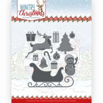 Yvonne Creations Die Wintery - Snowman YCD10248*