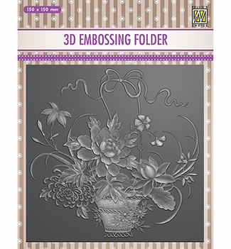 Nellie Snellen 3D Embossing Folder Flower Bouquet EF3D030