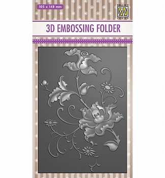 Nellie Snellen 3D Embossing Folder Exotic Flower EF3D027