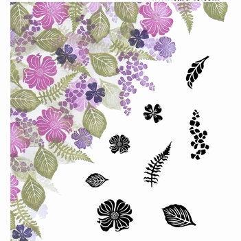 Card-io Majestix Clear Stamp Dogwood Daydreams MADO-02