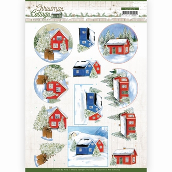 Jeanine's Art Knipvel Cottage - Winter Cottage CD11724