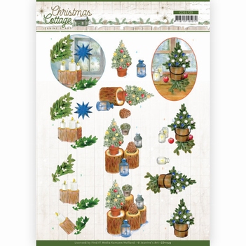 Jeanine's Art Knipvel Cottage - Blue Decorations CD11723