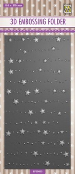 Nellie Snellen 3D Embossing Folder Stars & Dots EF3D033