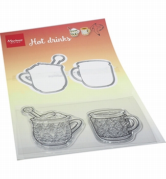 Marianne Design clear stamp + mal Hetty's Hot Drink HT1666
