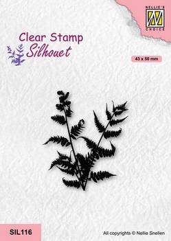 Nellie Snellen Silhouette Clear Stamp Fern Branch SIL116