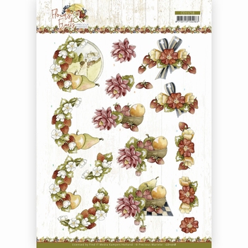 Precious Marieke knipvel Flowers & Fruits Strawberry CD11718