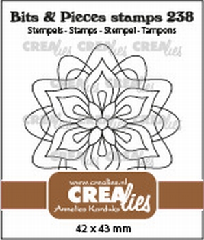 Crealies Clear Stamp Bits & Pieces Rosette Flower CLBP238