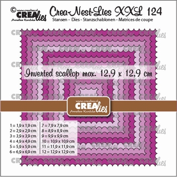 Crea-Nest-Lies set Snijmal Inverted Scallop CLNestXXL124