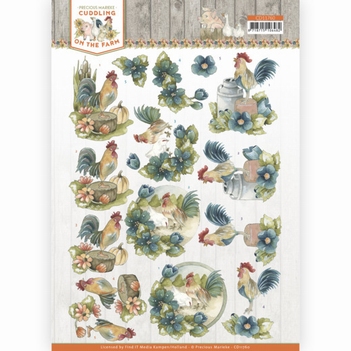 Precious Marieke knipvel Cuddling on Farm - Rooster CD11760