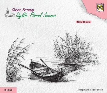 Nellie Snellen Clear Stamp Lake with Rowing Boat IFS050