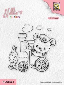 Nellie Snellen Clear Stamp Cuties Train Engineer NCCS024