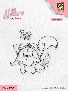 Nellie Snellen Clear Stamp Cuties Dreaming Pilot NCCS025