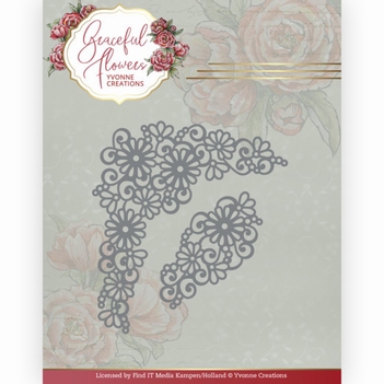 Yvonne Creations Snijmal Craceful Flowers - Corner YCD10263