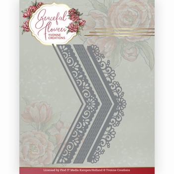 Yvonne Creations Snijmal Craceful Flowers - Border YCD10262