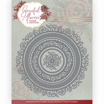 Yvonne Creations Snijmal Craceful Flowers - Circle YCD10261