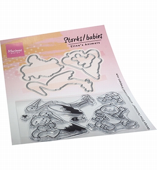 Marianne Design Clear Stamp & Die Eline's Stork Baby EC0195
