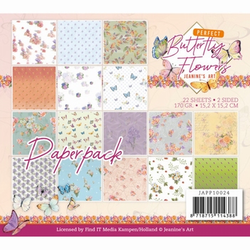 Jeanine's Art Papierblok Perfect Butterfly Flowers JAPP10024*
